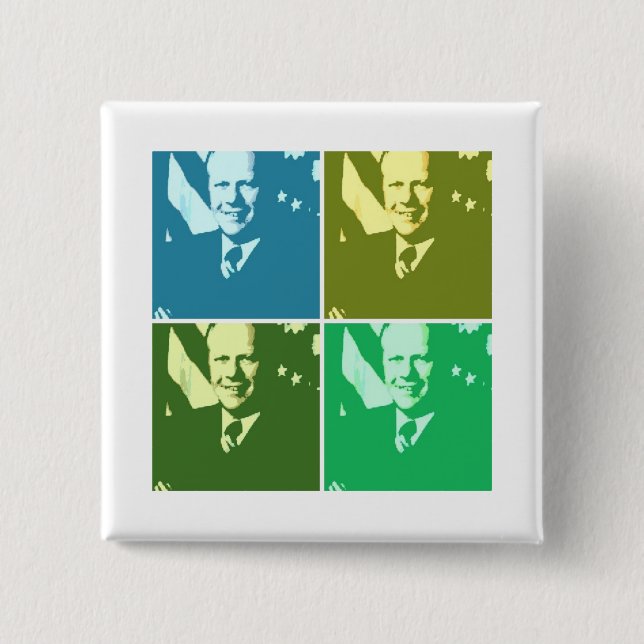 Gerald Ford 15 Cm Square Badge (Front)