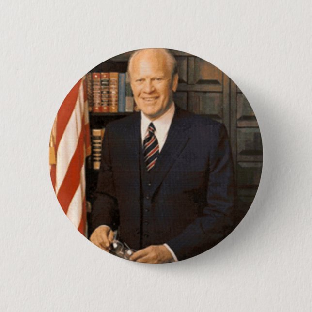 Gerald Ford 6 Cm Round Badge (Front)