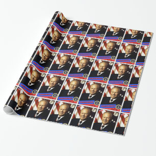 Gerald Ford Baseball Card Wrapping Paper