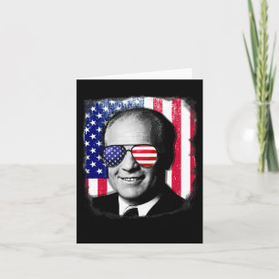Gerald Ford Us Flag 4th Of July Card