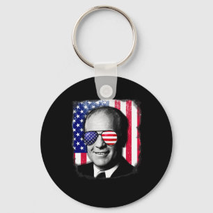 Gerald Ford Us Flag 4th Of July Key Ring