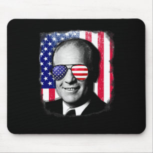 Gerald Ford Us Flag 4th Of July Mouse Mat