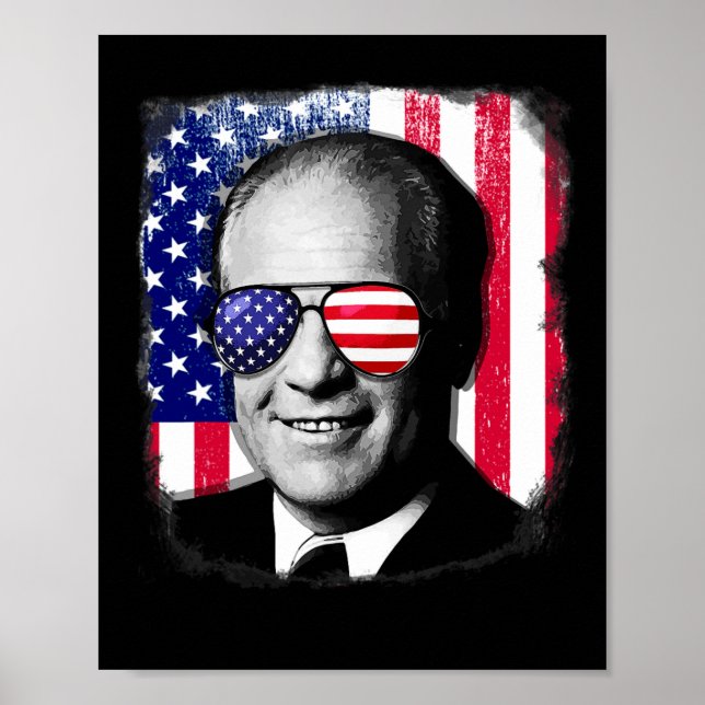 Gerald Ford Us Flag 4th Of July  Poster (Front)