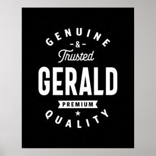 Gerald Personalised Name Birthday Poster