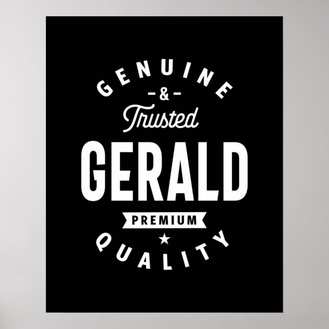 Gerald Personalised Name Birthday Poster (Front)