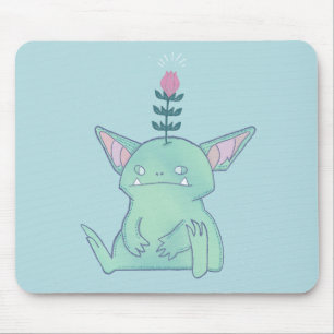 Gerald the Goblin Cute Grumpy Fantasy Creature Mouse Mat
