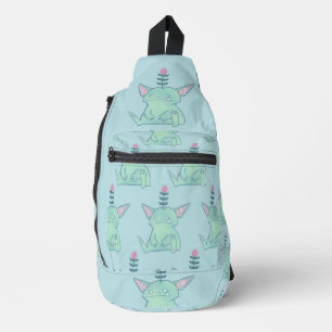 Gerald the Goblin Cute Grumpy Fantasy Creature Sling Bag