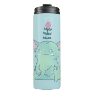 Gerald the Goblin   Cute Grumpy Fantasy Creature  Thermal Tumbler
