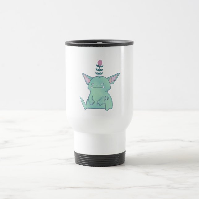 Gerald the Goblin | Cute Grumpy Fantasy Creature  Travel Mug (Center)