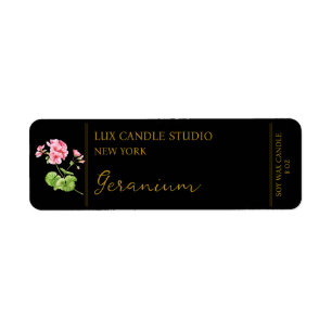 Geranium Candle Label