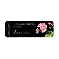 Geranium Candle Label