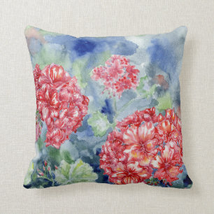 "Geranium Dreams" Throw Pillow