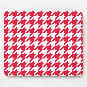 Geranium Elegant Houndstooth Mouse Mat