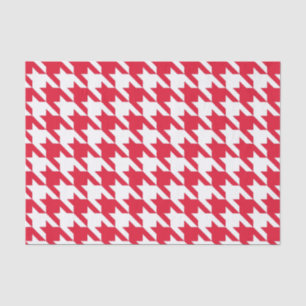 Geranium Elegant Houndstooth Tissue Paper