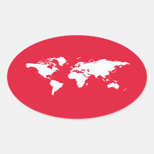 Geranium Elegant World Oval Sticker