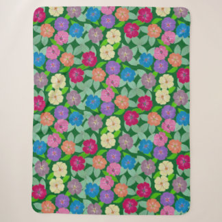 Geranium Flower Sherpa Blanket