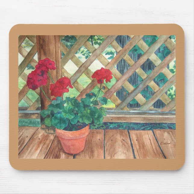 Geranium (Gardener's) Mouse Mat (Front)