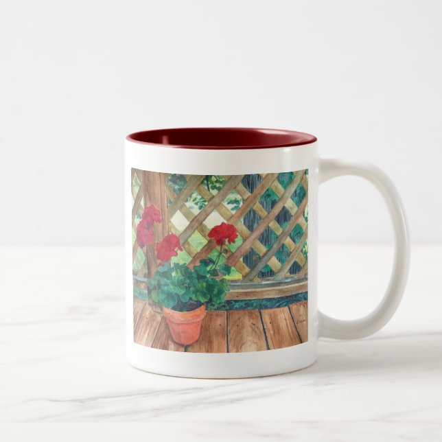 Geranium (Gardener's) Two-Tone Coffee Mug (Right)