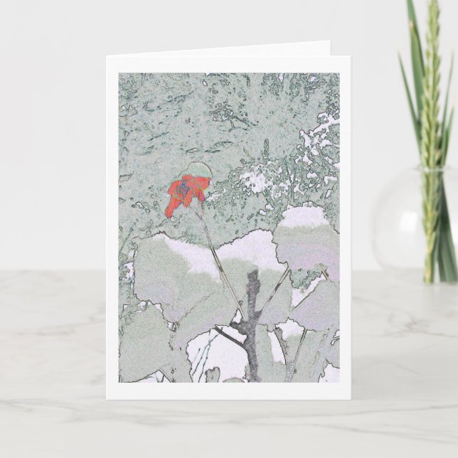 geranium in snow card (Front)