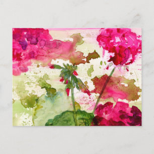 geranium postcard