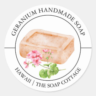 Geranium Soap label