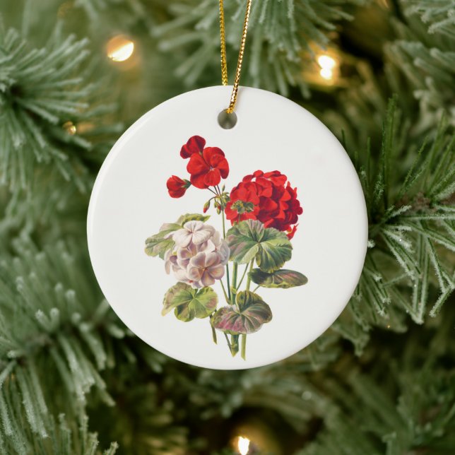 Geranium, tree ceramic tree decoration (Tree)