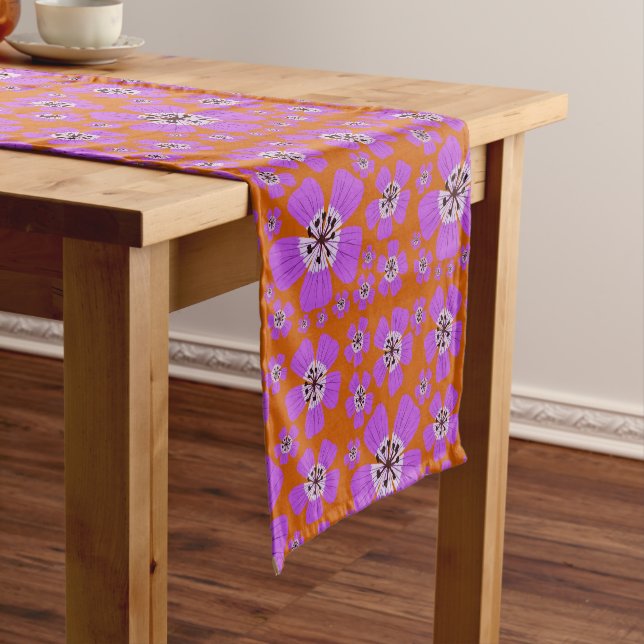 Geranium Wallichianum Design Table Runner (In Situ)