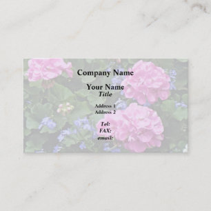 Geraniums and Periwinkle Business Card