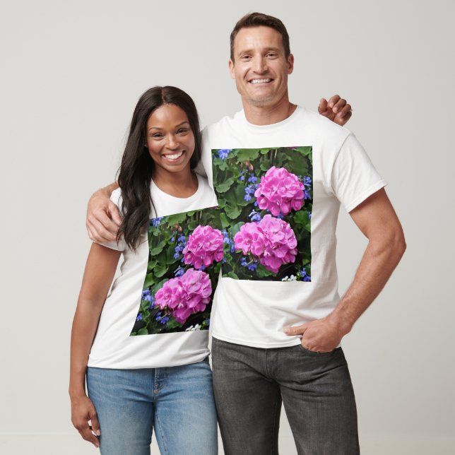 Geraniums and Periwinkle T-Shirt (Unisex)