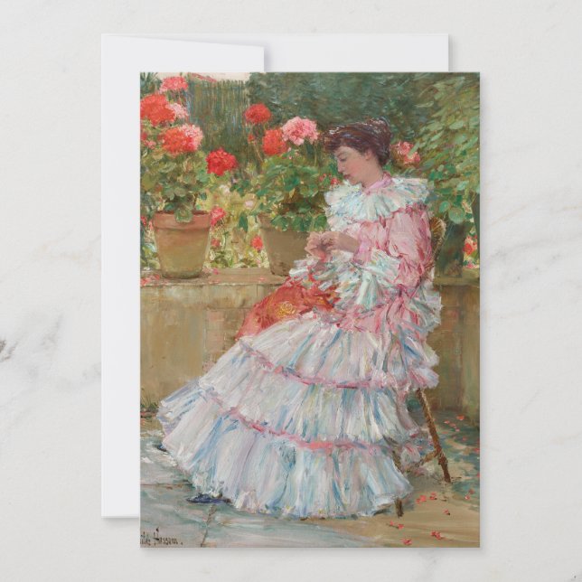 Geraniums | Childe Hassam (Front)