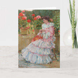 Geraniums   Childe Hassam Card