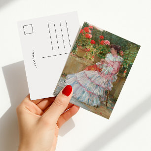 Geraniums   Childe Hassam Postcard