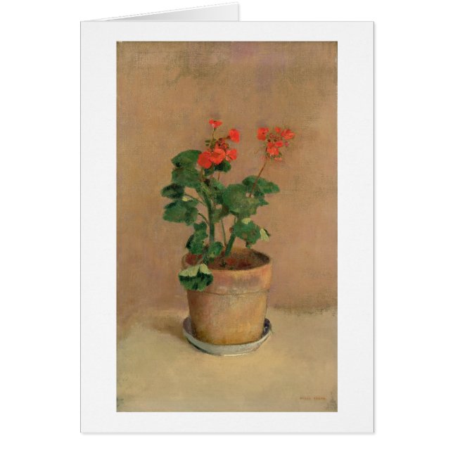 Geraniums in a Pot, c.1905 (oil on canvas) (Front)