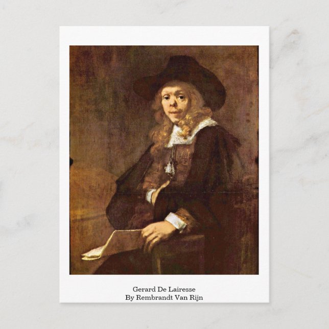 Gerard De Lairesse By Rembrandt Van Rijn Postcard (Front)