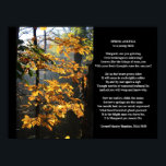 Gerard Manley Hopkins Spring and Fall Poem Poster<br><div class="desc">This lovely poster features the classic poem "Spring and Fall" by Gerard Manley Hopkins,  alongside a scene of golden autumn leaves. Perfect for lovers of English poetry.</div>