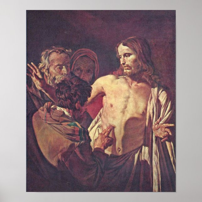 Gerard van Honthorst - Doubting Thomas Poster (Front)