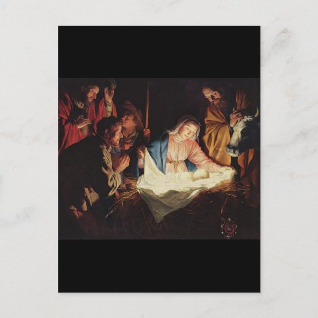 Gerard van Honthorst Nativity Postcard (Front)