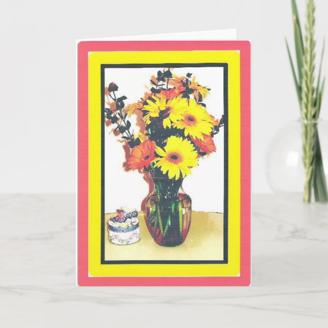 GERBER DAISIES CARD (Front)