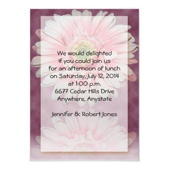 Gerber Daisy in Pink on Burgandy background Card
