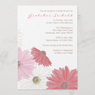 Gerber Daisy Wedding Shower Invitation