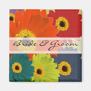 Gerber Daisy Wedding Stickers or Customise Magnet