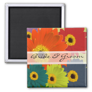 Gerber Daisy Wedding Stickers or Customise Magnet