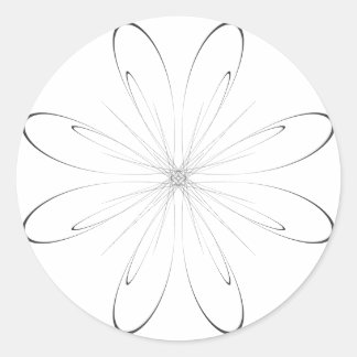 Gerbera arabesque classic round sticker
