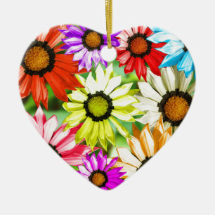 Gerbera colourful flower floral ceramic tree decoration
