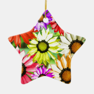 Gerbera colourful flower floral ceramic tree decoration