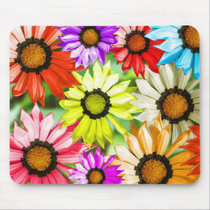 Gerbera colourful flowers mouse mat
