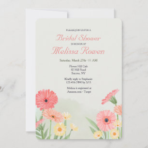 Gerbera Daisies Bright Colours Invitation