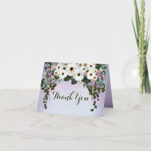 Gerbera Daisies Folded Thank You Card