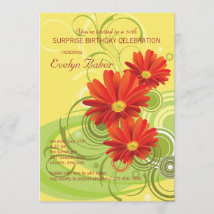 Gerbera Daisies Invitation