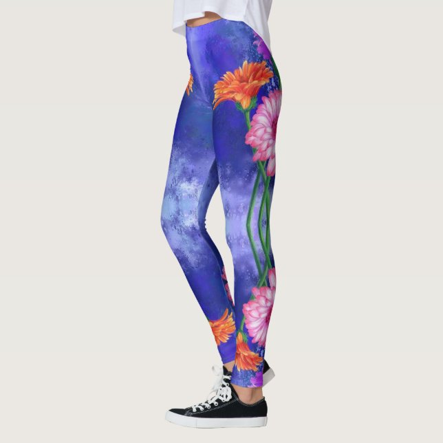 Gerbera Daisies Leggings (Left)